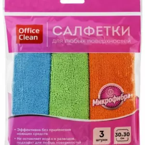 Салфетка 30*30 3 шт микрофибра OfficeClean  Стандарт  252716 1