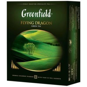 Чай Greenfield "Flying Dragon", зеленый, 100 фольг. пакетиков по 2г 1