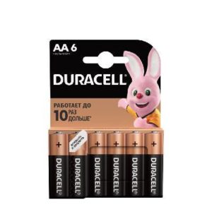 Батарейка Duracell Basic AA (LR6) алкалиновая, 6BL 1