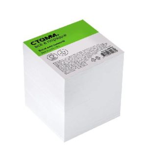 Блок для записей СТАММ, 8*8*8см, белый, белизна 65-70% 1