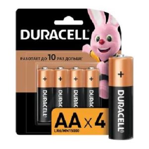 Батарейка Duracell Basic AA (LR6) алкалиновая, 4BL 1