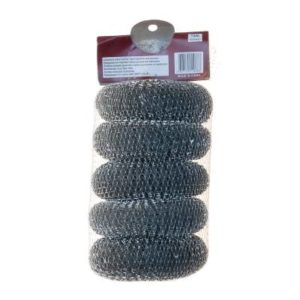 Scrabber Мочалка металлическая, спиральная, 30 гр (5шт/сетка) 1