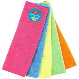 Салфетка 30*30 5шт  для уборки OfficeClean "Универсальные", микрофибра 1
