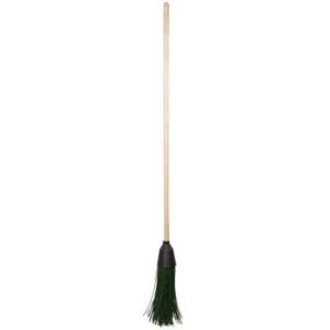 Метла OfficeClean, синтетическая, для улицы, круглая, 3 кольца, щетина 30см, с дерев. черенком 120см 1