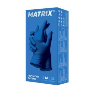 Перчатки Латекс сверхпрочные L "High Risk Latex" (50шт) MATRIX 1