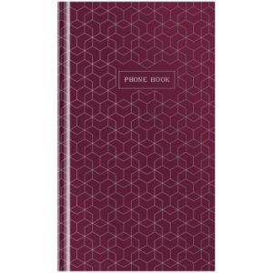 Телефонная книга А5, 80л., 7БЦ, OfficeSpace "Моноколор. Burgundy (бордовый)", выборочный УФ-лак, с в 1