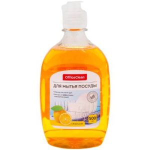 Средство для мытья посуды OfficeClean 500мл Апельсин пуш-пул 1
