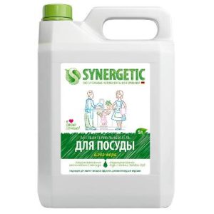 Средство для мытья посуды, фруктов, игрушек Synergetic "Алоэ", антибакт., концентрат, канистра, 5л 1