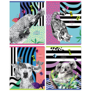 Тетрадь 40л., А5, клетка BG "Animal picture" 1