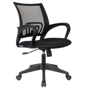 Кресло оператора Helmi HL-M95 (695) "Airy", спинка сетка синяя/сиденье ткань TW черная, механизм кач 1