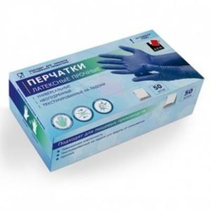 Перчатки латексные ADM прочные S(HR001G/14260) (25 пар/уп) 1