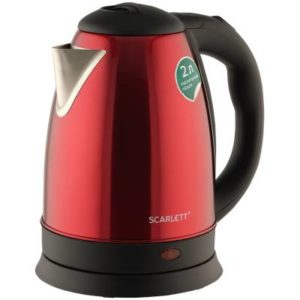 Чайник электрический Scarlett SC-EK21S76, 2л, 1800Вт, нержавеющая сталь, красный 1