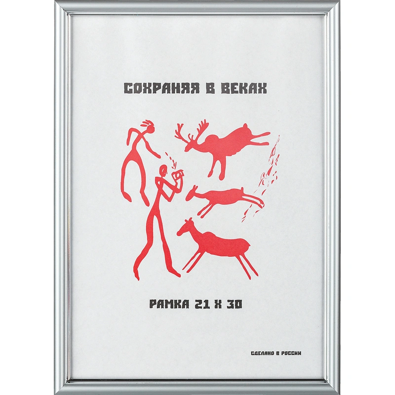 Рамка пластиковая 591 21x30 (A4) серебро 1 Рамка пластиковая 591 21x30 (A4) серебро 1