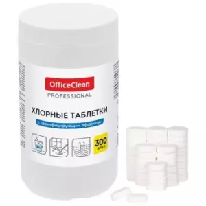 Хлорные таблетки OfficeClean Professional, с моющим и дезинфицирующим эффектом, 300 табл. 1