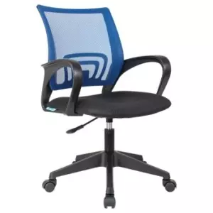 Кресло оператора Helmi HL-M95 R (695) "Airy", спинка сетка синяя/сиденье ткань TW черная, пиастра 1