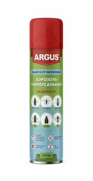 АРГУС Аэрозоль (дихлофос) от всех насекомых, 300мл (1*24) AR-345-XXL 1 АРГУС Аэрозоль (дихлофос) от всех насекомых, 300мл (1*24) AR-345-XXL 1