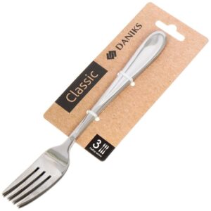 Вилка нержавеющая сталь, 3 предмета, столовая, Daniks, Classic 1