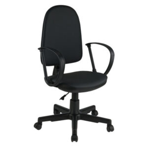 Кресло оператора Helmi HL-M30 "Престиж", кожзам черный 1